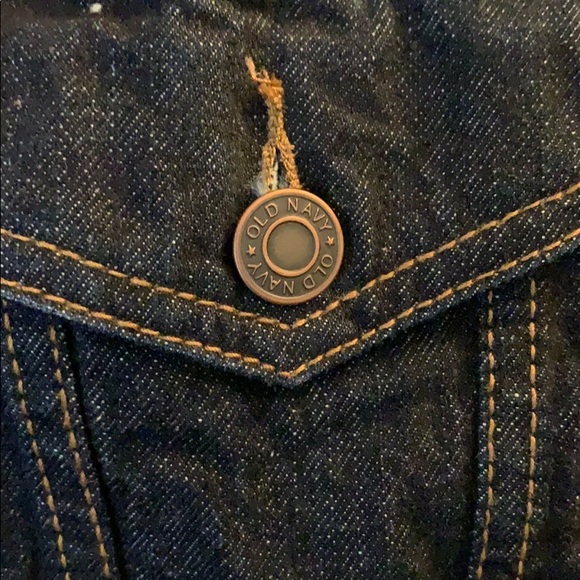 Custom distressed navy denim jacket - Picture 4 of 6